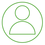 icono hombre en verde